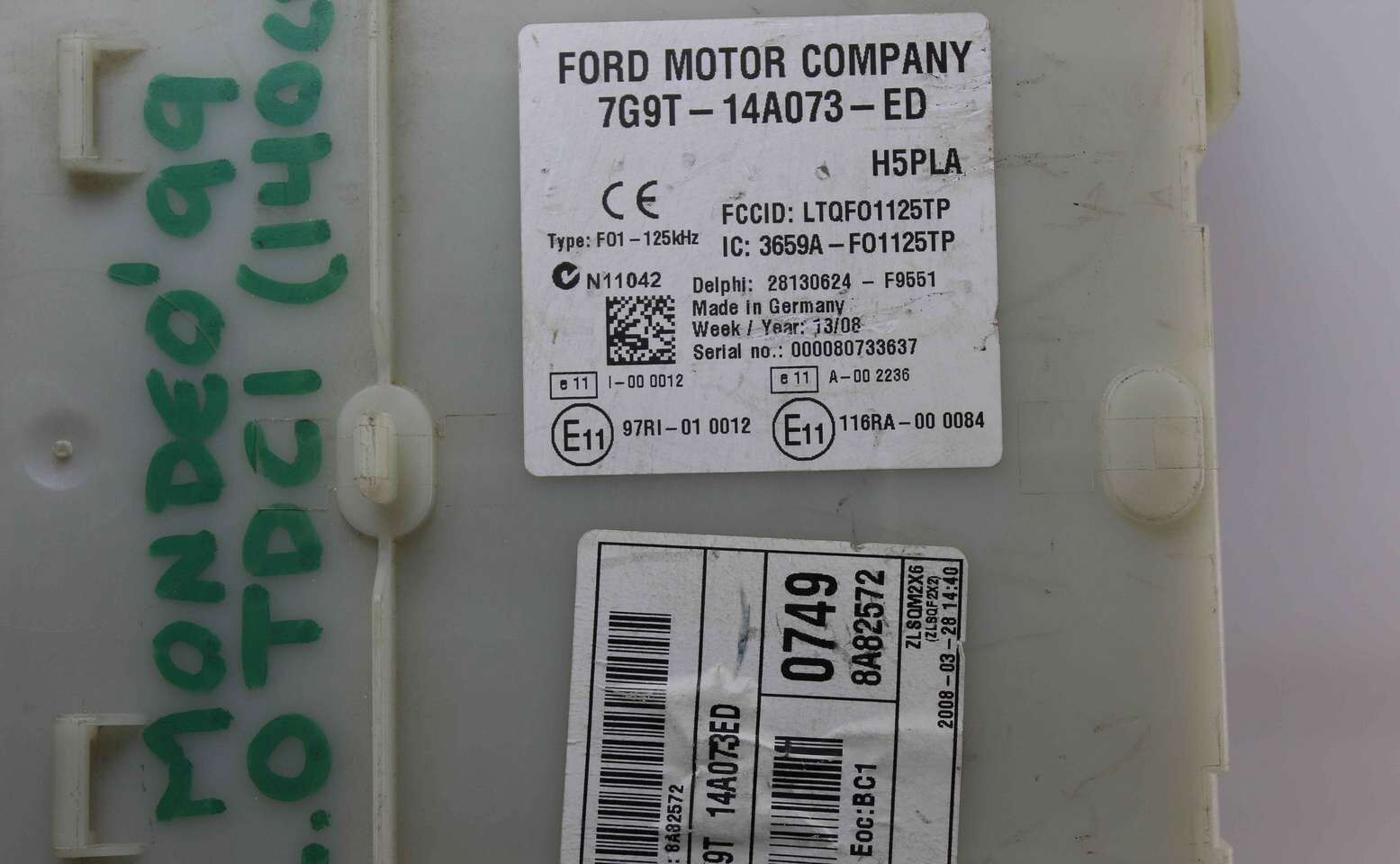 Caja de fusibles Ford Mondeo 7G9T14A073ED 7G9T-14A073-ED LTQF01125TP 3659AF01125TP 3659A-F01125TP - Imagen 2