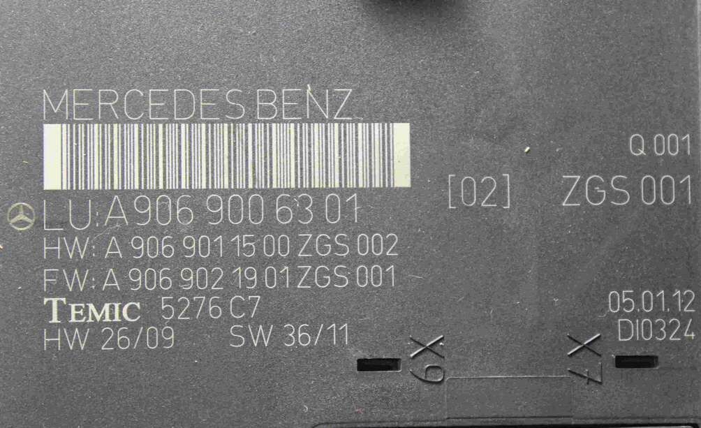 Caja de fusibles Mercedes W906 A9069006301 A 906 900 63 01 A9069011500 A 906 901 15 00 A9069021901 A 906 902 19 01 Temic 5276C7 - Imagen 2