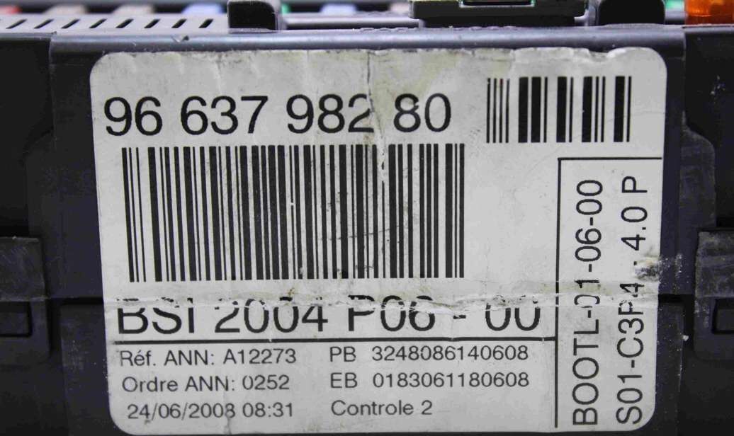 Caja de fusibles Peugeot 207 308 9663798280 96 637 982 80 BSI 2004 P06-00 - Imagen 2