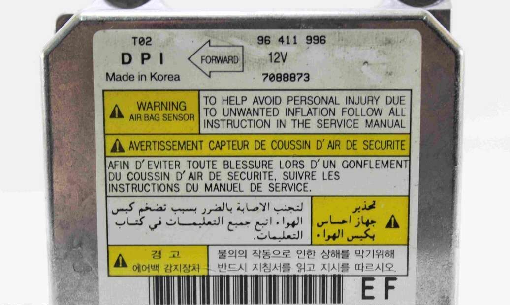 Centralita de airbag Chevrolet Kalos Daewoo 96411996 96 411 996 7088873 - Imagen 2