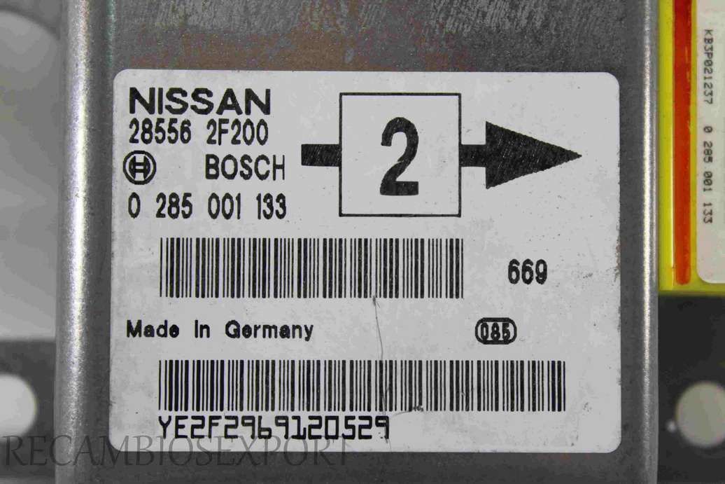 Airbag Centralita Nissan Primera 0285001133 0 285 001 133 285562F200 28556 2F200 - Imagen 2