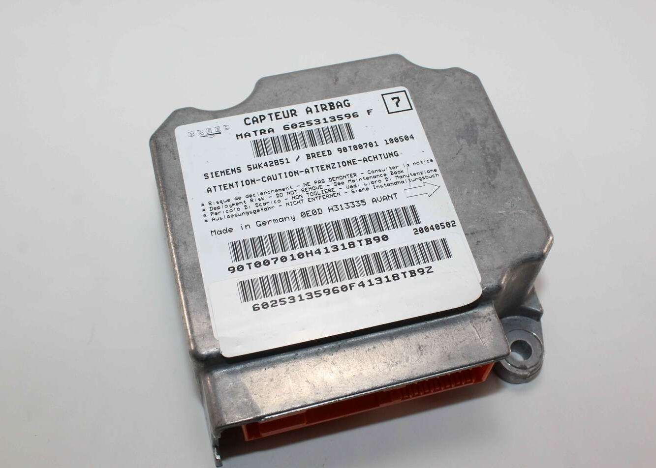 Centralita de airbag Renault Espace 6025313596F 6025313596 F Siemens 5WK42851
