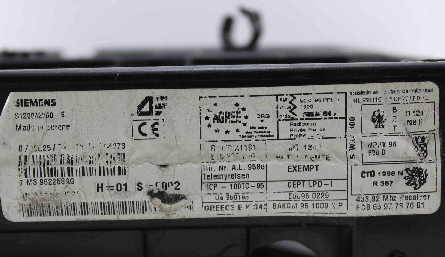 Caja de fusibles Ford Galaxy VW Sharan Seat Alhambra 7M3962258AG 7 M3 962258AG Siemens S120042200B S120042200 B - Imagen 2