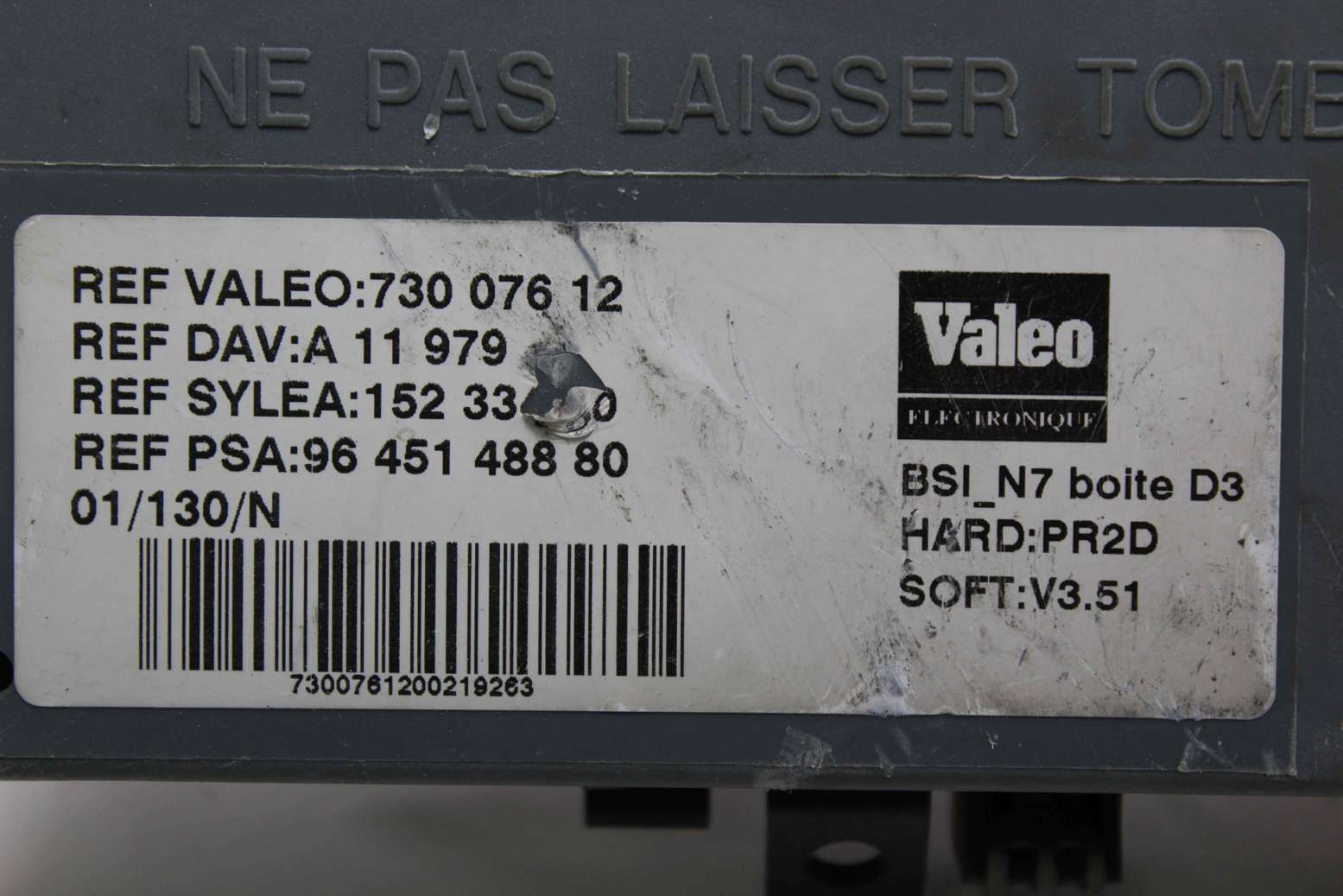 Caja de fusibles Citroen Peugeot 9645148880 96 451 488 80 Valeo 73007612 730 076 12 Dav A11979 A 11 979 - Imagen 2