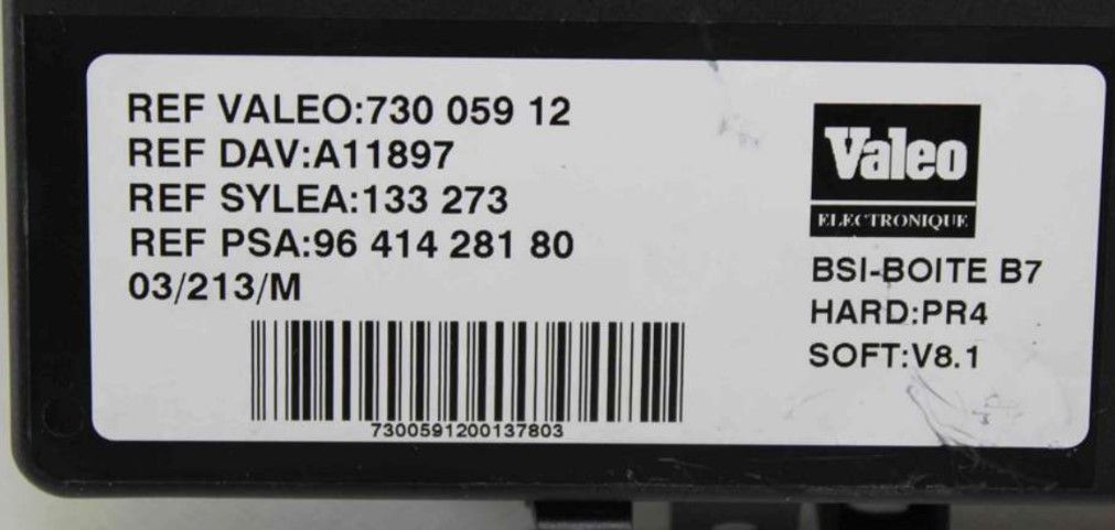 Caja de fusibles BSI Citroen Picasso 9641428180 96 414 281 80 VALEO 73005912 730 059 12 - Imagen 2