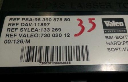 Caja de fusibles Citroen Xsara 9639087580 96 390 875 80 Valeo 73002012 730 020 12 - Imagen 2