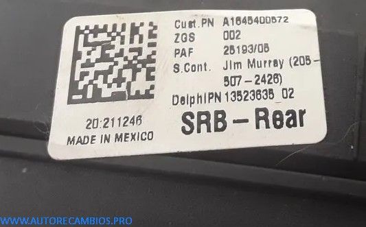CAJA RELES DE FUSIBLES MERCEDES-BENZ GL (X164) A1645400572
