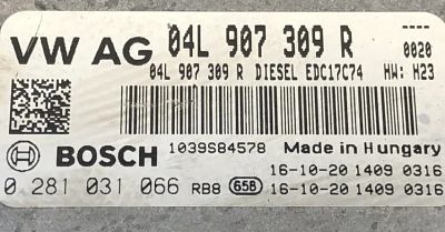 VOLKSWAGEN PASSAT B8 CENTRALITA MOTOR 04L907309R 0281031066 - Imagen 3