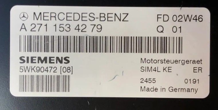 MERCEDES-BENZ CLK A209 CENTRALITA MOTOR A2711534279 5WK90472 - Imagen 2
