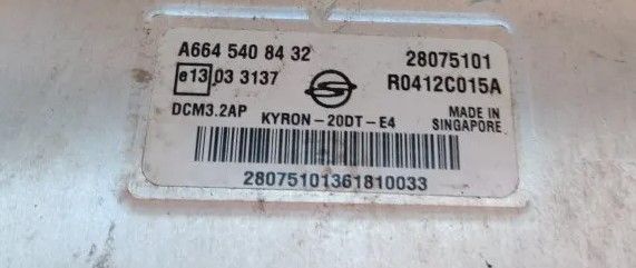 SSANGYONG ACTYON CENTRALITA MOTOR A6645408432 28075101 R0412C015A