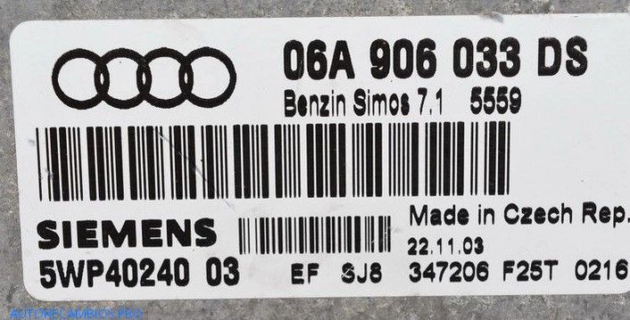 Centralita motor AUDI A3 06A906033DS