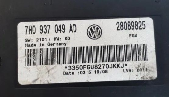 VOLKSWAGEN TRANSPORTER - CARAVELLE T5 MÓDULO DE CONFORT 7H0937049AD