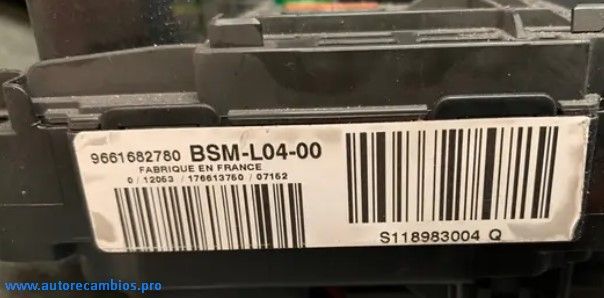 BSM Caja de fusibles Peugeot Citroen BSM-L04-00 9661682780 S118983004Q