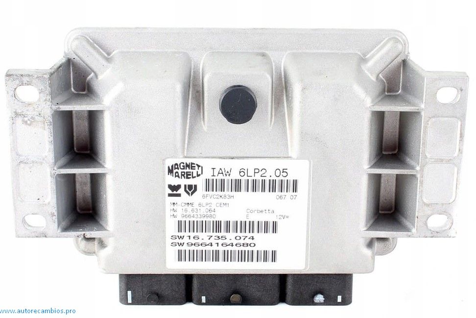 Centralita del motor Citroen Peugeot IAW6LP205 HW 9664339980 SW 9664934380